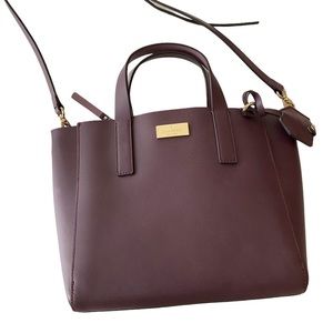 NEW Kate Spade Deep Plum Satchel Purse